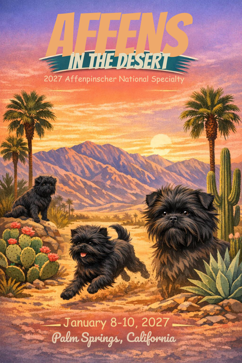 Affens in the Desert Poster